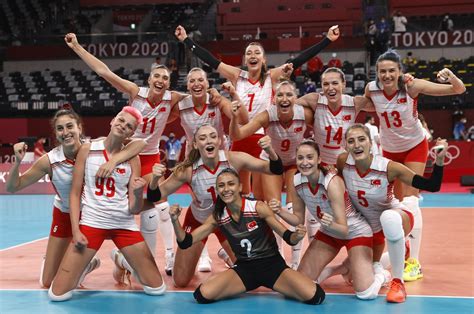 Turkey women's volleyball team for Tokyo Olympics .
